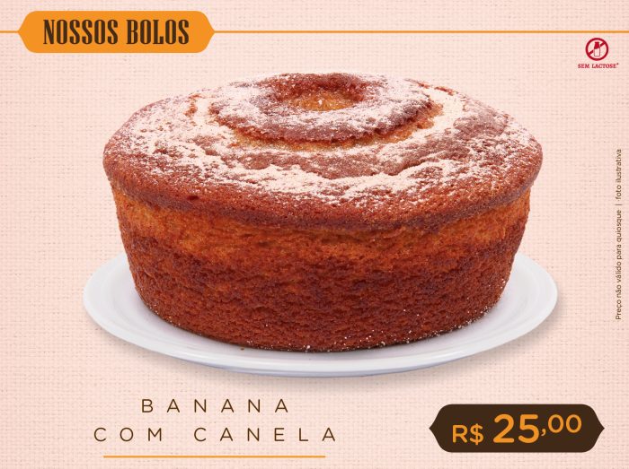 Bolo de Banana com Canela