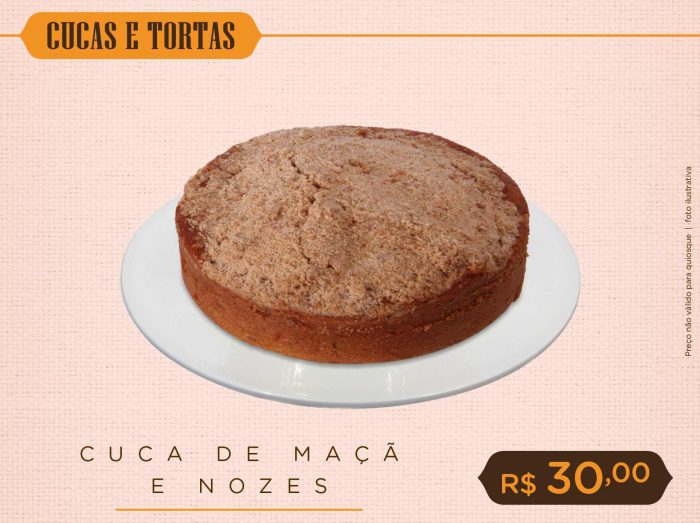 Cuca de Maçã e Nozes