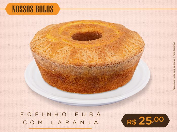 Bolo Fofinho de Fubá com Laranja
