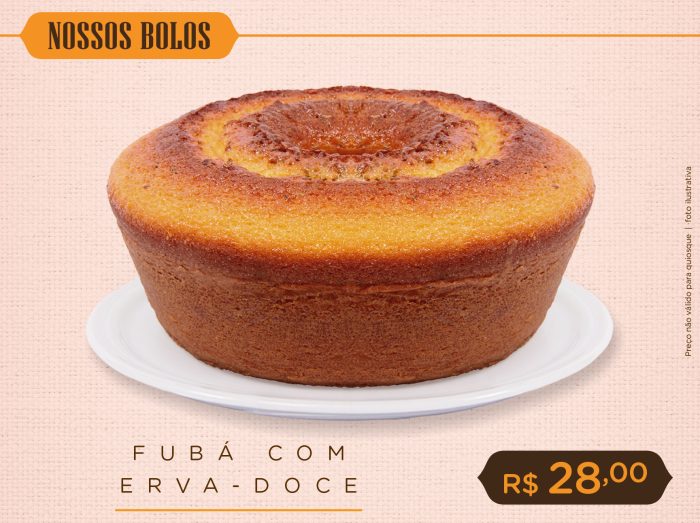 Bolo Fubá com Erva-Doce