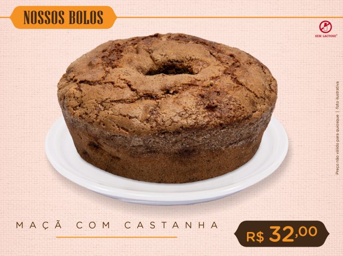 Bolo de Maçã com Castanha