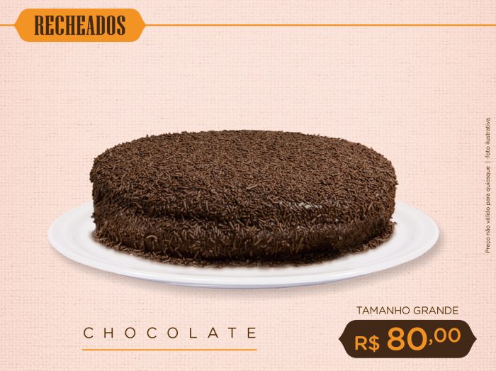 Bolo Recheado de Chocolate - Grande