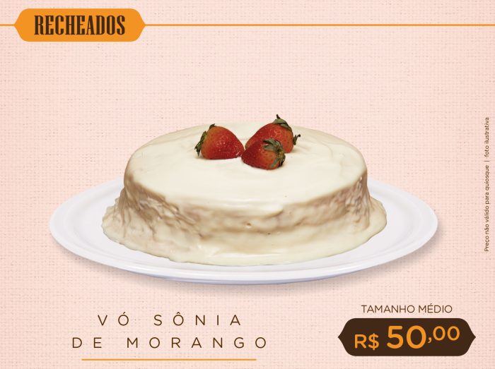 Bolo da Vó Sônia de Morango - Médio