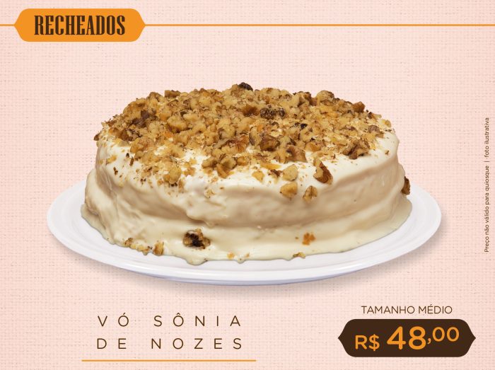 Bolo da Vó Sônia de Nozes - Médio