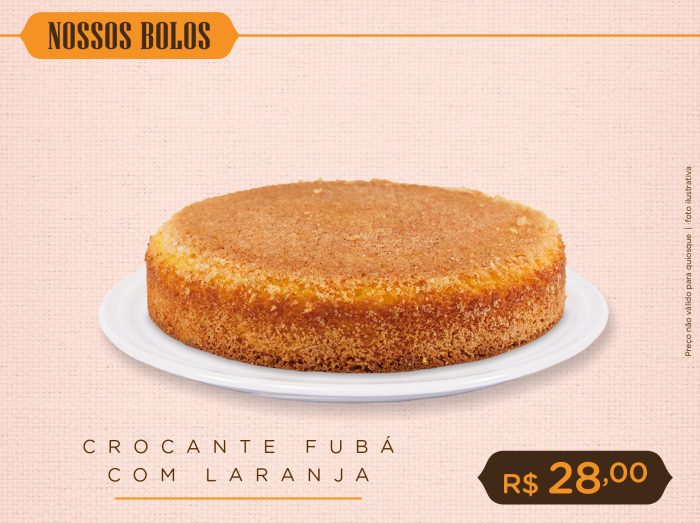 Bolo Crocante de Fubá com Laranja