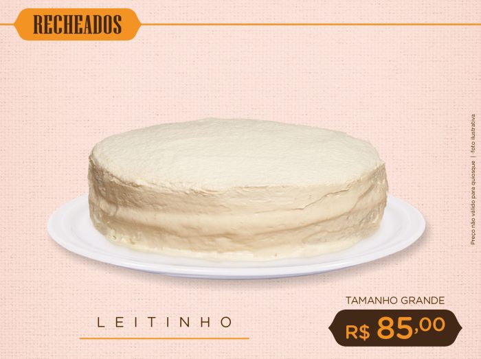 Bolo Recheado de Leitinho - Grande