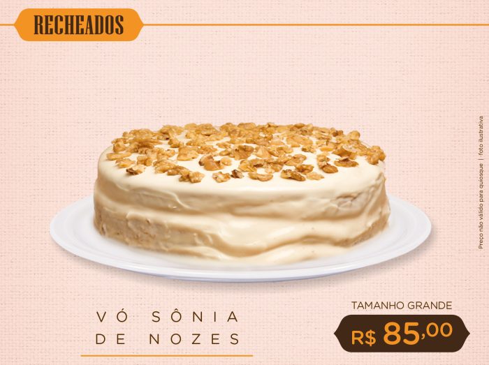 Bolo da Vó Sônia de Nozes - Grande
