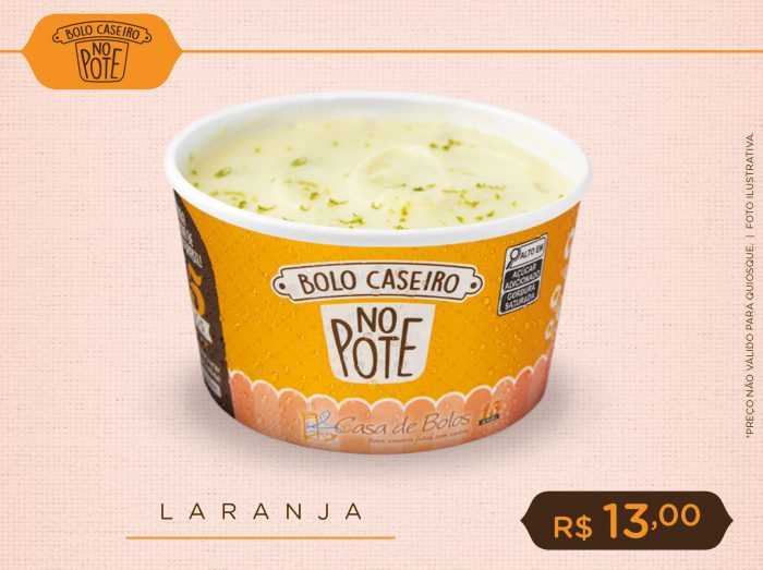 Bolo Caseiro no Pote de Laranja