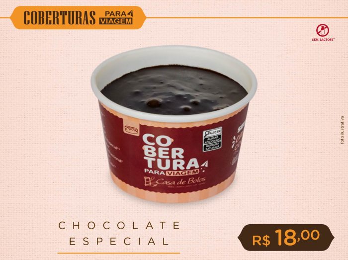 Cobertura para Viagem de Chocolate Especial