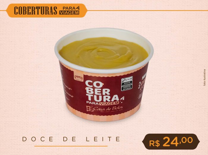 Cobertura para Viagem de Doce de Leite
