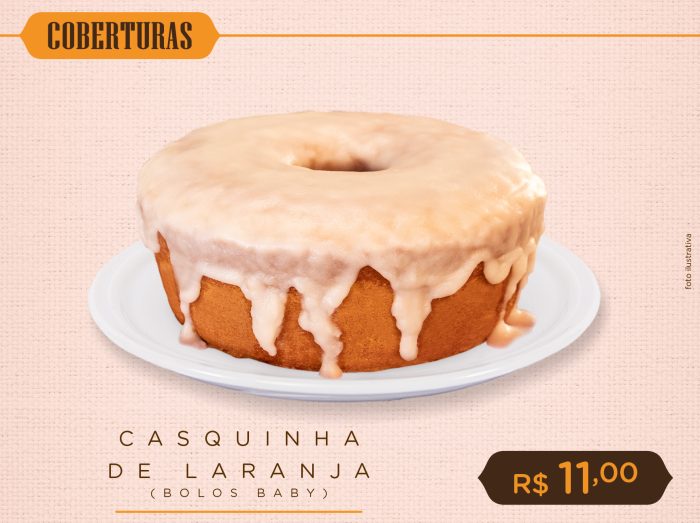 Cobertura Bolos Baby Casquinha Laranja