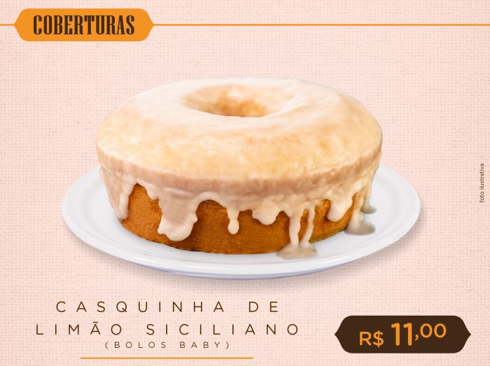 Cobertura Bolos Baby Casquinha Limão Siciliano