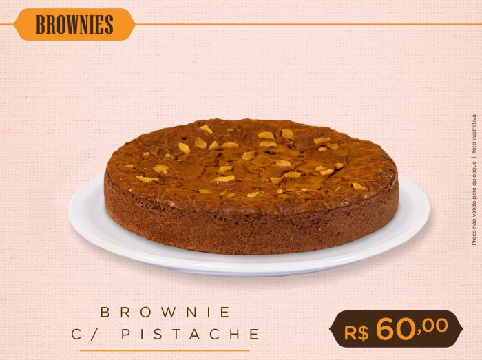 Bolo Brownie com Pistache